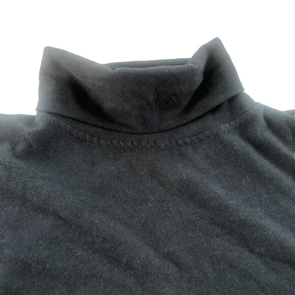 Charcoal Black Turtle Neck Sweater 3/4 Sleeve Size 38 - Picture 3 of 11
